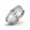 Jewelove™ Rings Men's Band only / SI IJ Designer Single Diamond Platinum Couple Ring JL PT CB 13