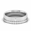 Jewelove™ Rings Women's Band only / SI IJ Designer Single Diamond Platinum Couple Ring JL PT CB 13