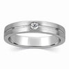 Designer Single Diamond Platinum Ring for Men SJ PTO 309 in India