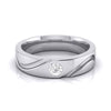 Jewelove™ Rings Men's Band only / SI IJ Designer Solitaire Platinum Couple Rings JL PT 583