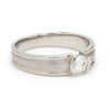 Side View of Designer Solitaire Platinum Engagement Ring for Men SJ PTO 316