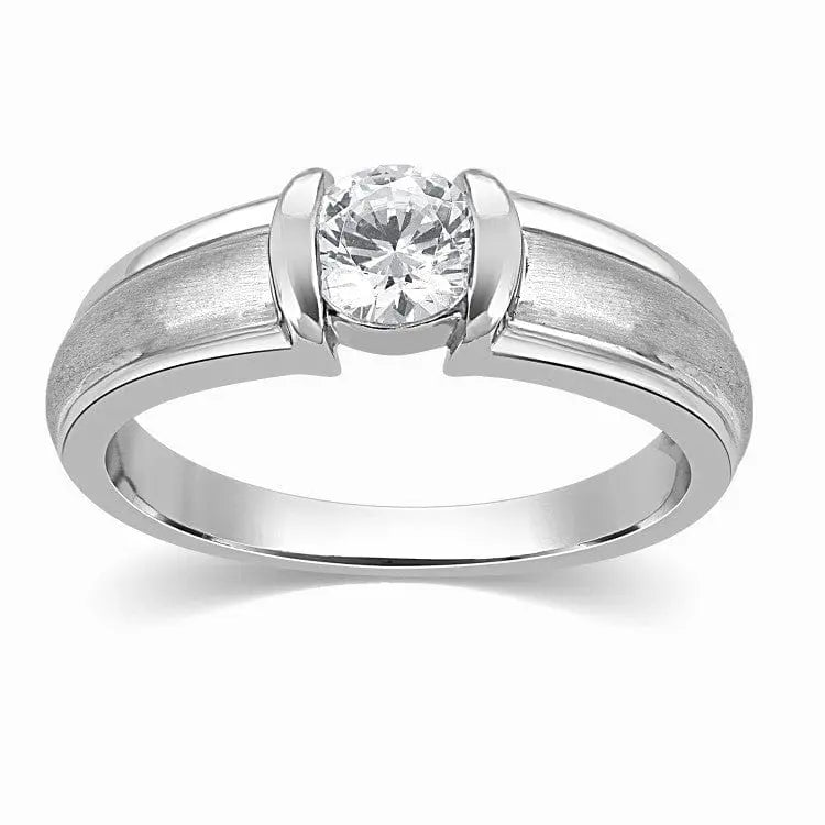 Solitaire Diamond Ring for Women. Single Brilliant Cut Diamond Ring 0.10ct  W/vs. Nordic Design Ring. Simple Minimalistic Ring for Her. - Etsy
