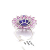 Jewelove™ Rings Women's Band only Designer Tanzanite Gold Ring with Pink Sapphire & Rose Cut Diamonds for Women JL AU ALR671