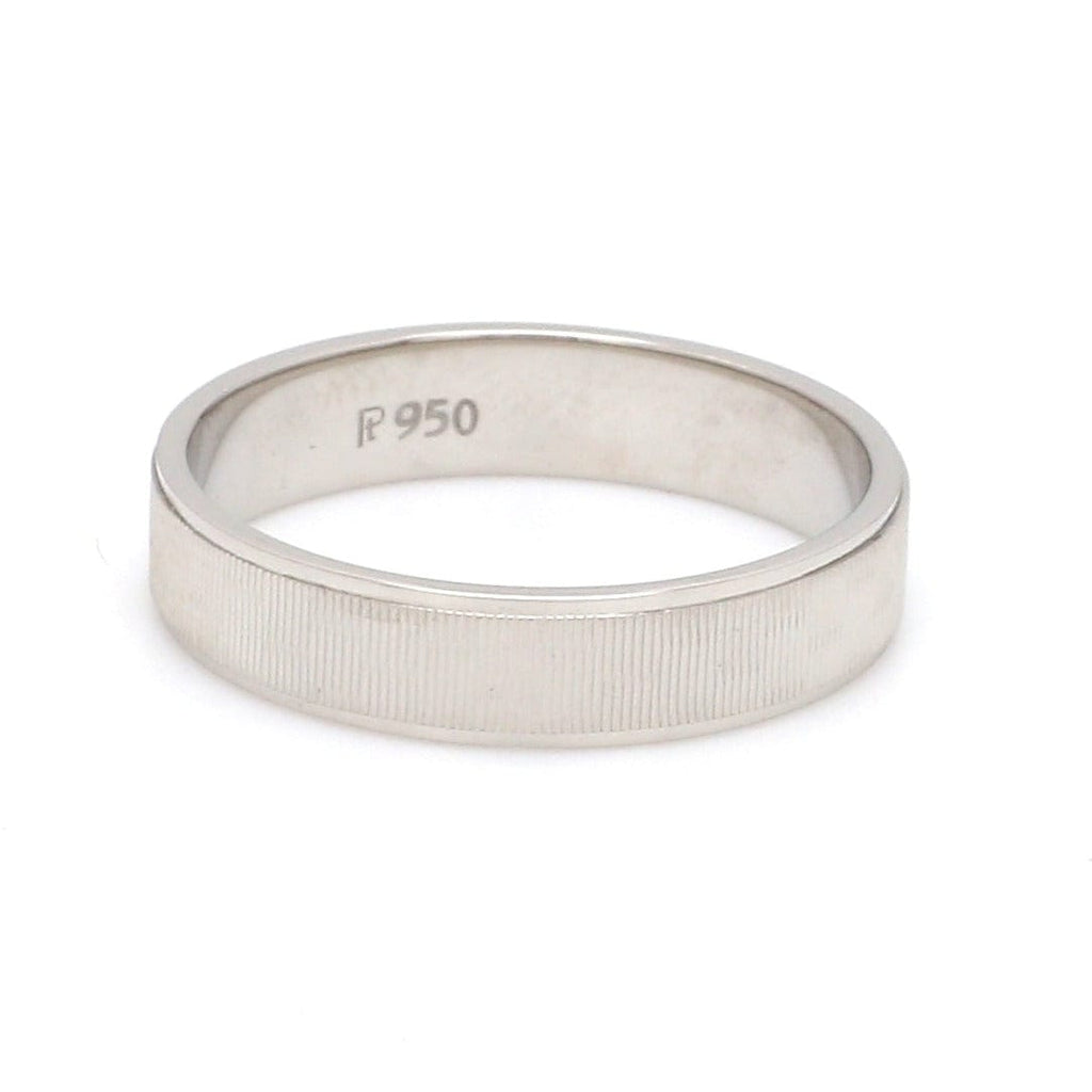 Jewelove™ Rings Women's Band only Designer Textured Platinum Couple Rings JL PT 1109