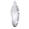 Jewelove™ Rings Designer Two Rings Conjoining Platinum Ring with Diamonds for Women JL PT 489