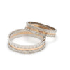 Jewelove™ Rings Designer Unisex Platinum & Rose Gold Couple Rings JL PT 1120