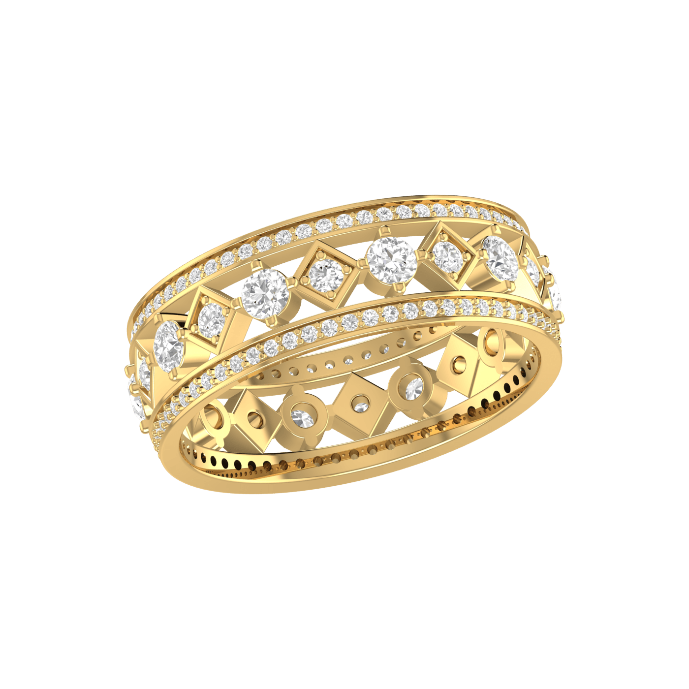 Floral Elegant Diamond Studded Ring - Sparkle Jewels