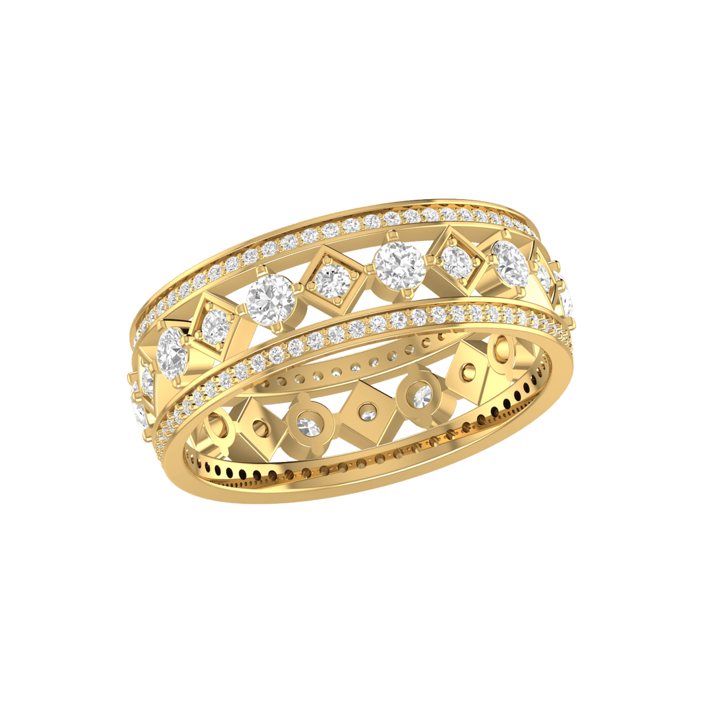 Jewelove™ Rings Designer Yellow Gold Diamond Wedding Ring JL AU RD RN 9289Y