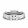 Jewelove™ Rings Women's Band only Desinger Platinum Single Diamond Couple Ring JL PT CB 111