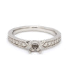 Jewelove™ Rings Women's Band only / SI IJ Diamond Accent Platinum Solitaire Mounting JL PT 672-M