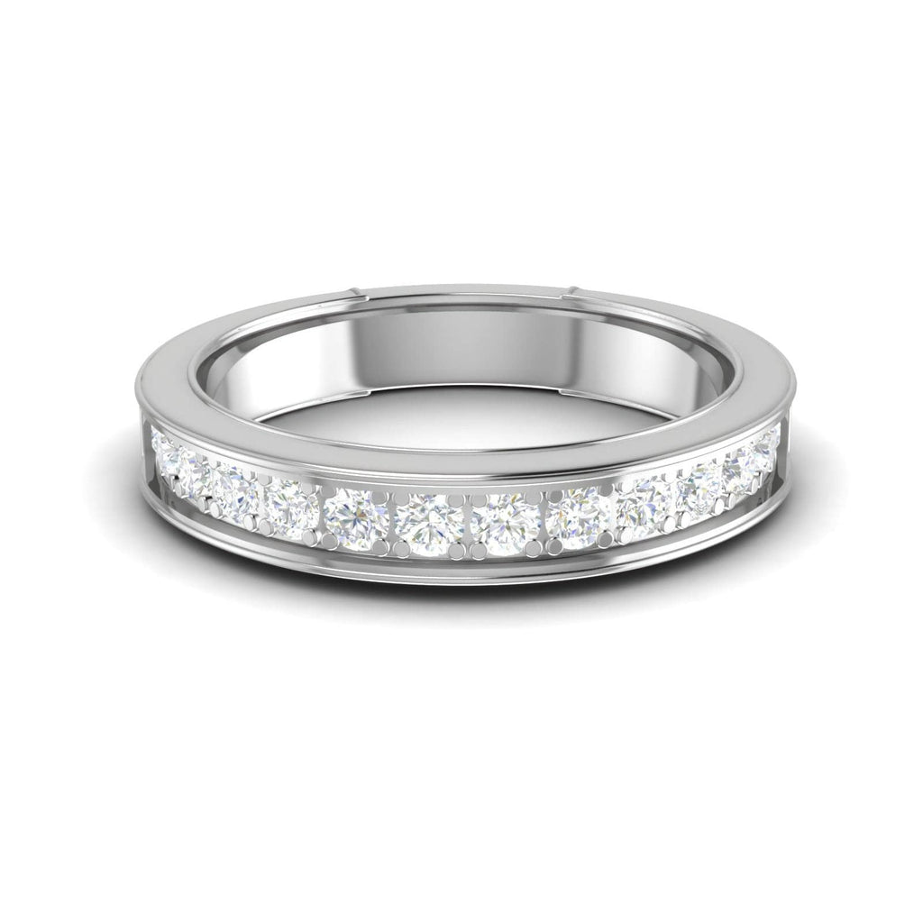 Jewelove™ Rings Women's Band only / SI IJ Diamond Half Eternity Platinum Ring for Women JL PT WB RD 143