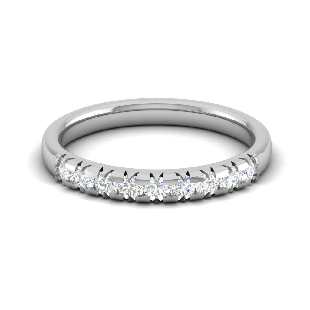 Jewelove™ Rings Women's Band only / SI IJ Diamond Half Eternity Platinum Ring for Women JL PT WB RD 147