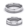 Jewelove™ Rings Both / SI IJ Diamond Platinum Love Bands JL PT R-8042