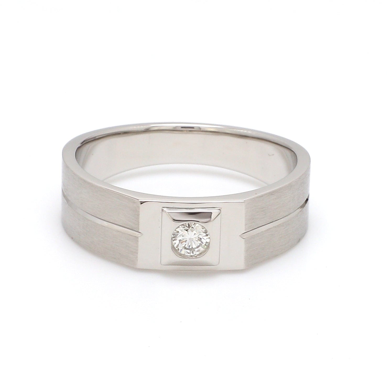 Jewelove™ Rings Diamond Platinum Ring for Men JL PT 1110