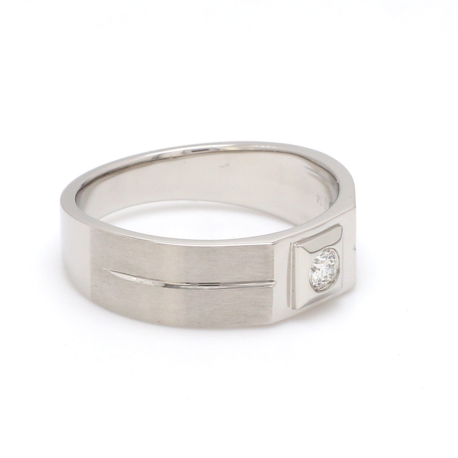 Jewelove™ Rings Diamond Platinum Ring for Men JL PT 1110