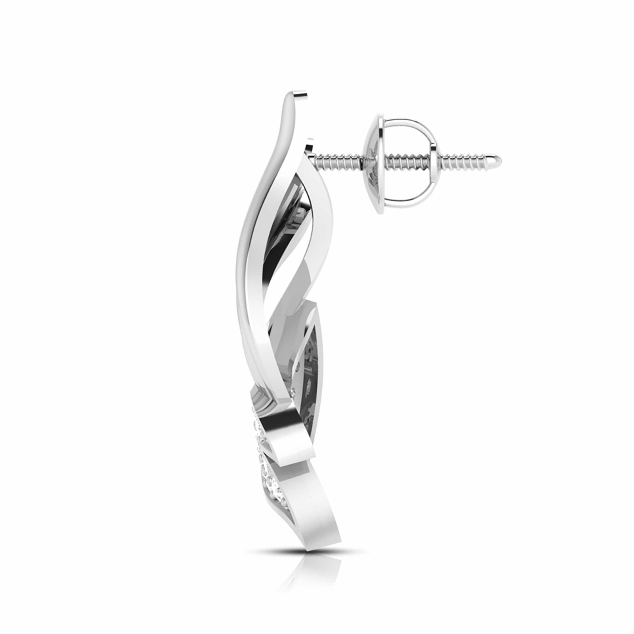 Jewelove™ Earrings Diamond Platinum Wings Earrings for Women JL PT E BT 42-H