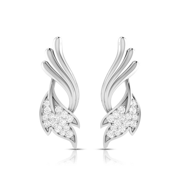 Jewelove™ Earrings Diamond Platinum Wings Earrings for Women JL PT E BT 42-H