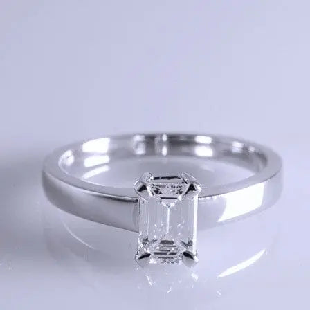Emerald Cut Halo Diamond Engagement Ring – David's House of Diamonds