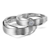 Jewelove™ Rings Both / SI IJ Earth & Moon Celestial Platinum Rings for Couple JL PT 596