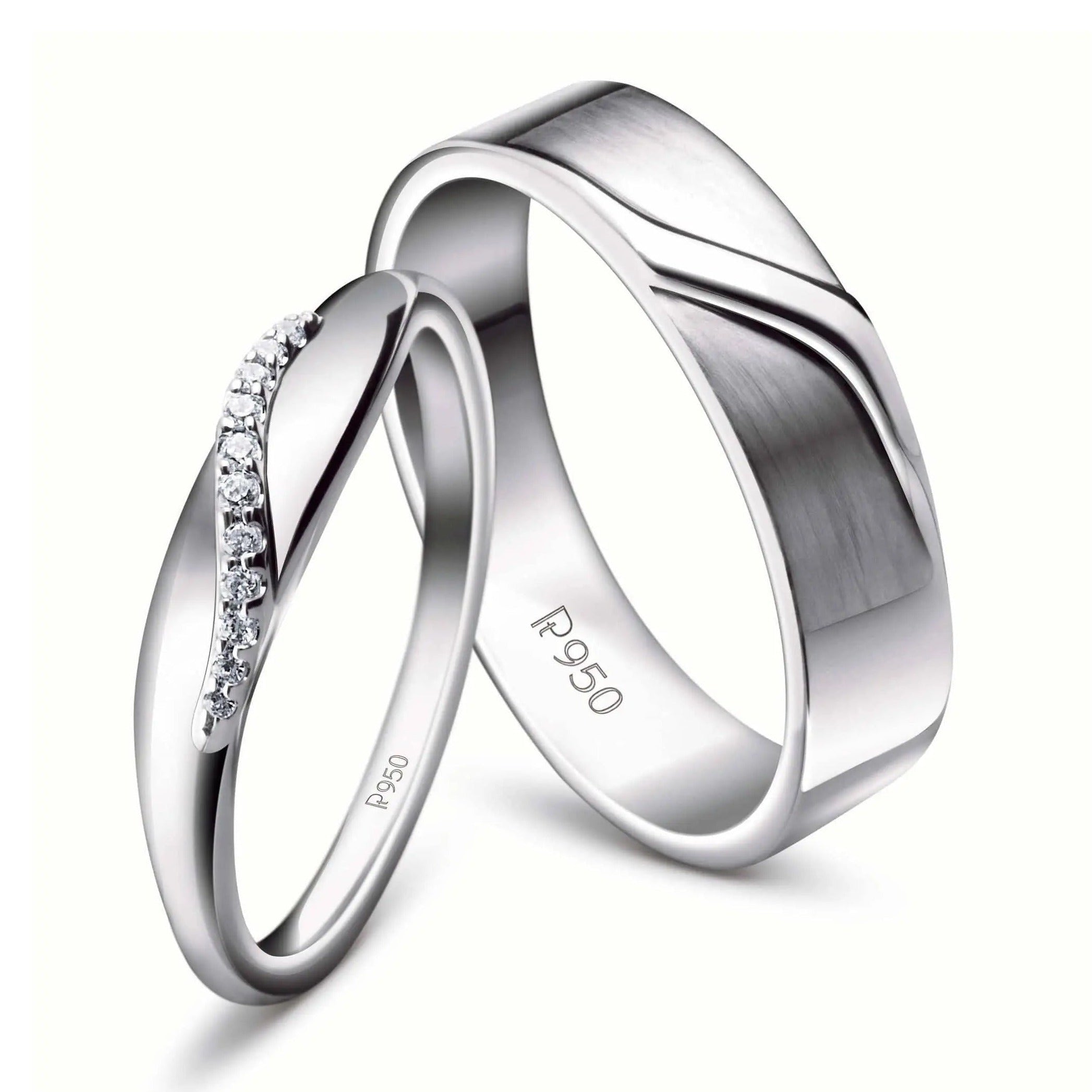 Elegant Platinum Couple Rings JL PT 453 – Jewelove™