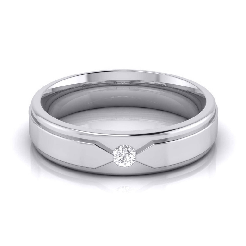 Jewelove™ Rings Women's Band only / SI IJ Elegant Platinum Love Bands with Matte Finish JL PT 529