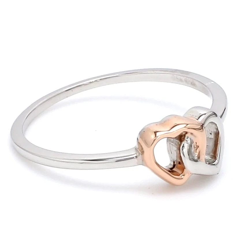 Buy Stunning Platinum and Rose Gold Finger Ring Online | ORRA