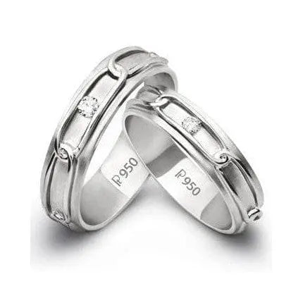 Jewelove™ Rings Both / SI IJ Eternity Knotted Links with Single Diamonds SJ PTO 209