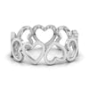 Front View of Eternity of Hearts Plain Platinum Ring JL PT 551 for Women