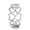Side View of Eternity of Hearts Plain Platinum Ring JL PT 551 for Women