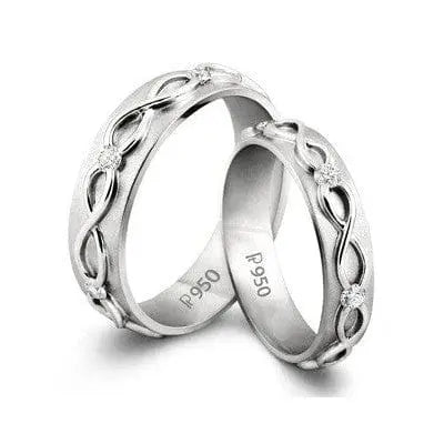 Jewelove™ Rings Both / SI IJ Eternity of Infinite Love Platinum Love Bands SJ PTO 218