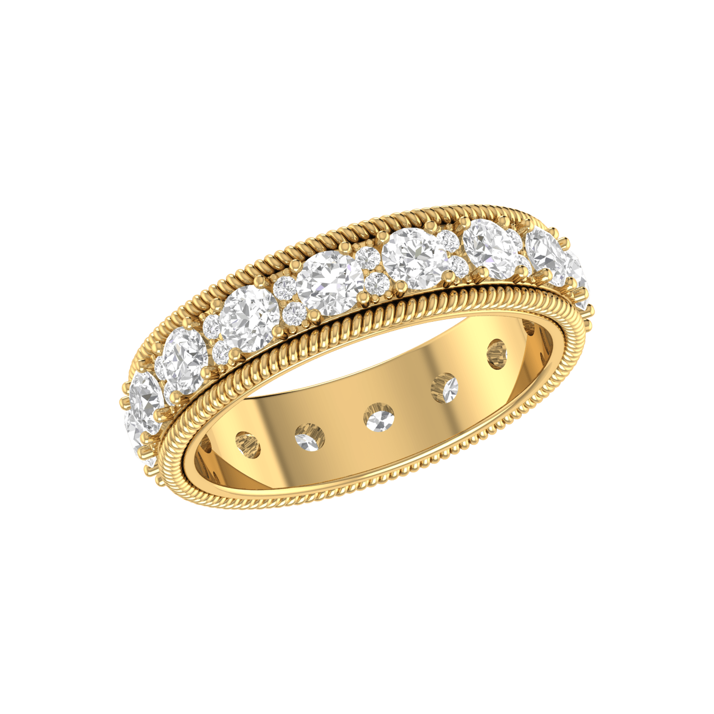 Eternity Yellow Gold Diamond Wedding Ring for Women JL AU RD RN 9287Y