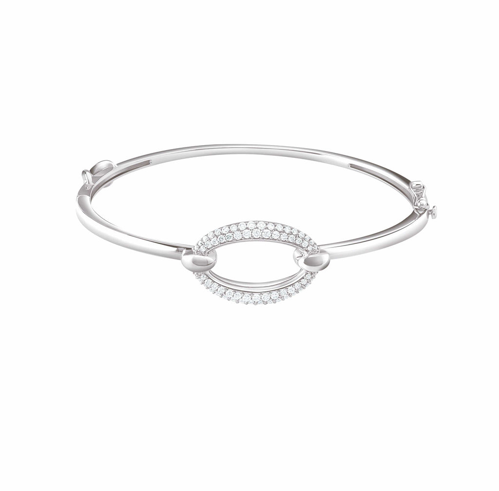 Jewelove™ Bangles & Bracelets Evara Platinum Diamond Bracelet for Women JL PTB 795
