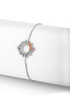 Jewelove™ Bangles & Bracelets Single / SI IJ Evara Platinum Rose Gold Diamond Bracelet for Women JL PTB 781