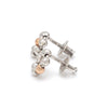 Jewelove™ Earrings Evara Platinum Rose Gold Diamond Cut Earrings for Women JL PT E 253