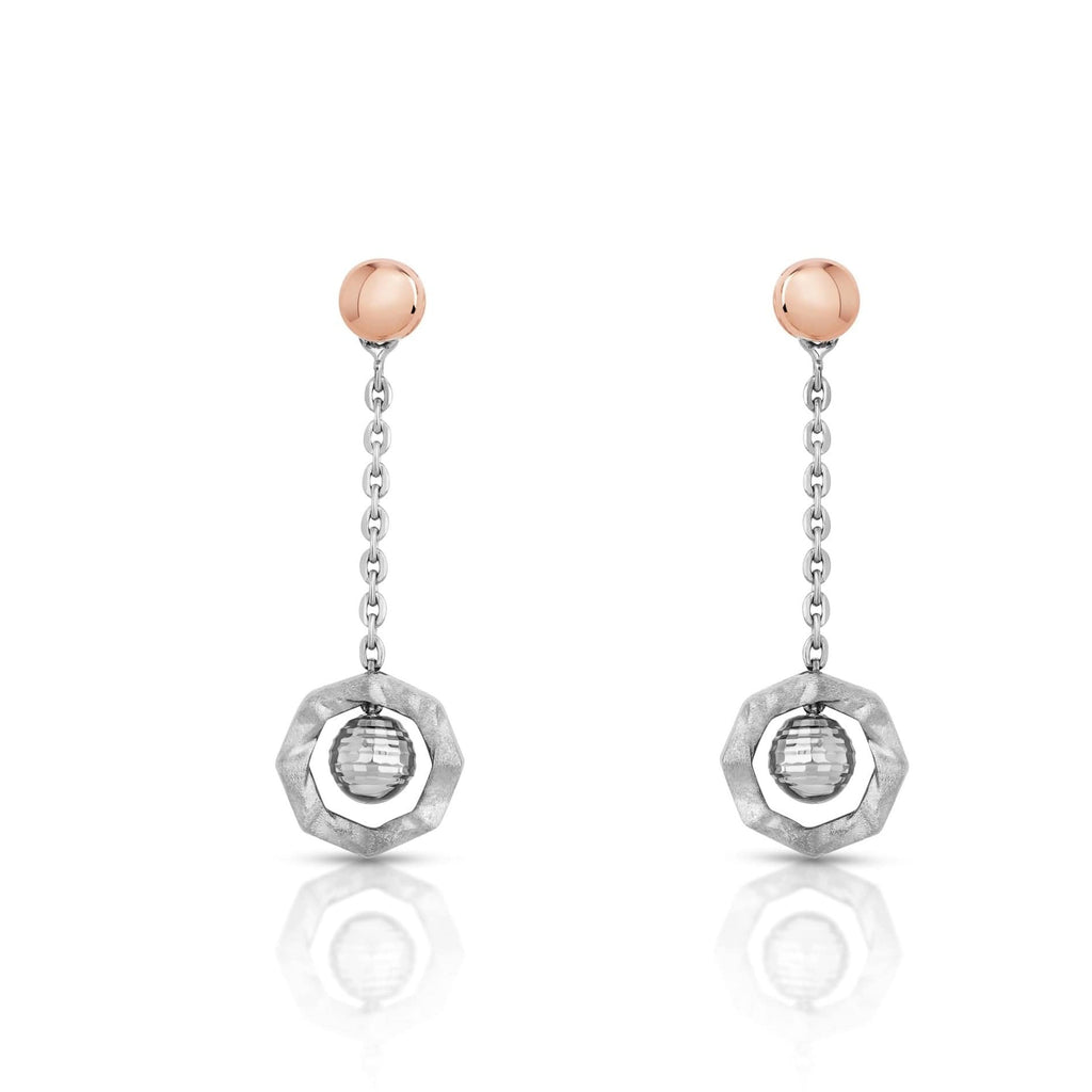 Jewelove™ Earrings Evara Platinum Rose Gold Earrings for Women JL PT E 254