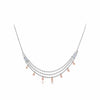 Jewelove™ Necklaces & Pendants Evara Platinum Rose Gold Necklace with Diamonds for Women JL PT N 183