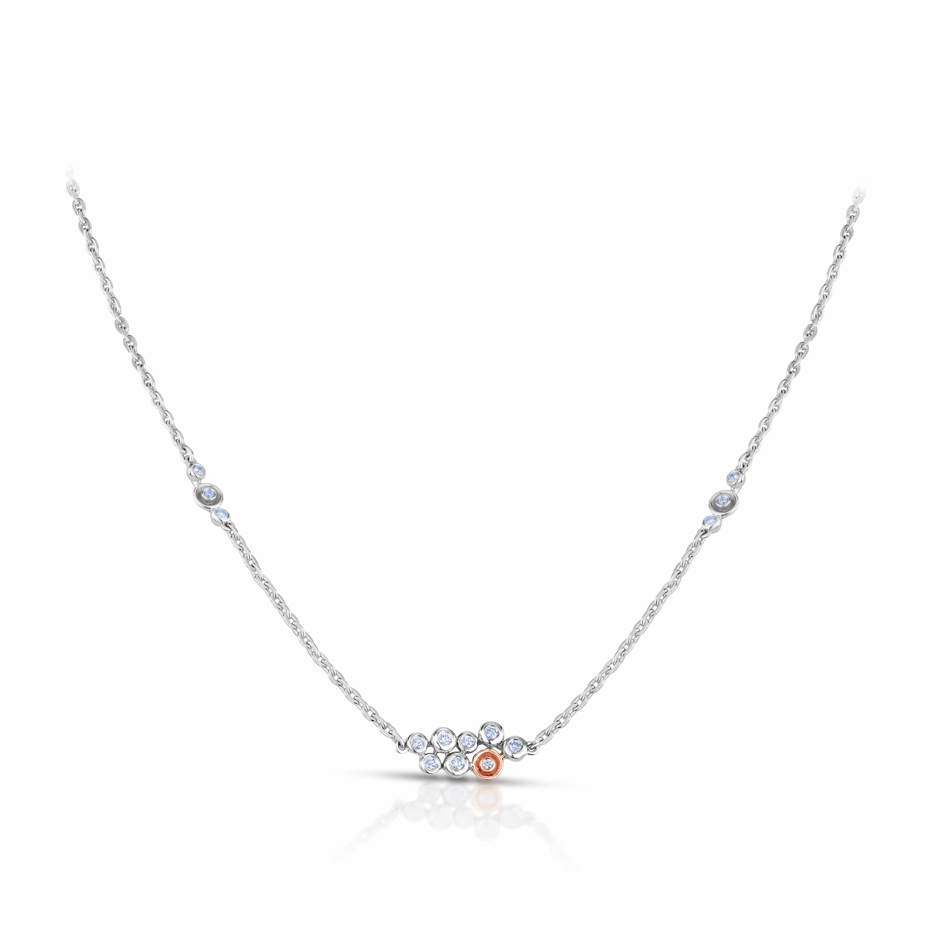 Double Halo Diamond Pendant Necklace - Silvermist Jewelry