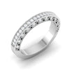 Jewelove™ Rings SI IJ / Women's Band only Exquisite Half Eternity Platinum Ring with Diamonds JL PT 443