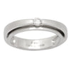 Rings - Platinum Ring With Raised Single Diamond For Women JL PT 409