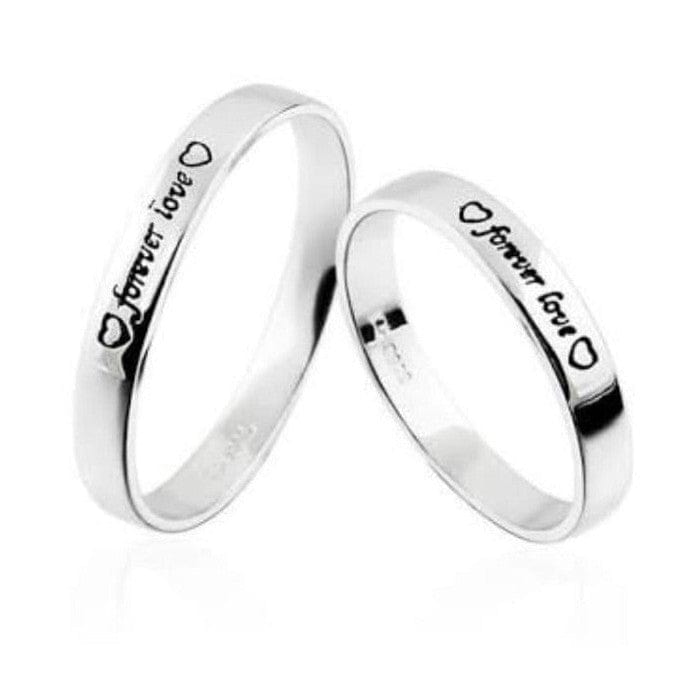 Matching Heart Couple Rings with Black and Rose IP
