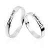 Jewelove™ Rings Forever Love Platinum Couple Rings with Black Engravings JL PT 581