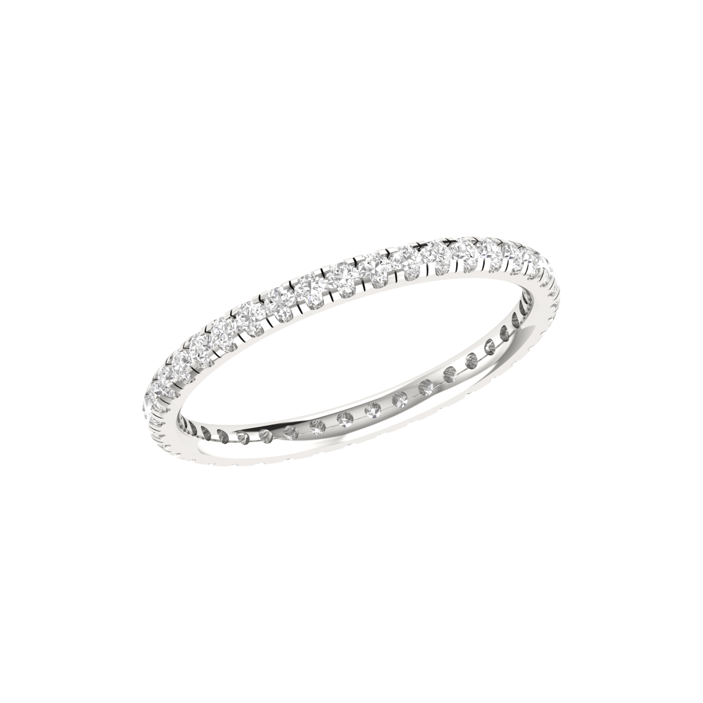 Full Eternity Platinum Diamond Wedding Ring for Women JL PT RD RN 9274