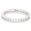 FRONT View of Full Eternity Platinum Wedding Band with Diamonds JL PT 24