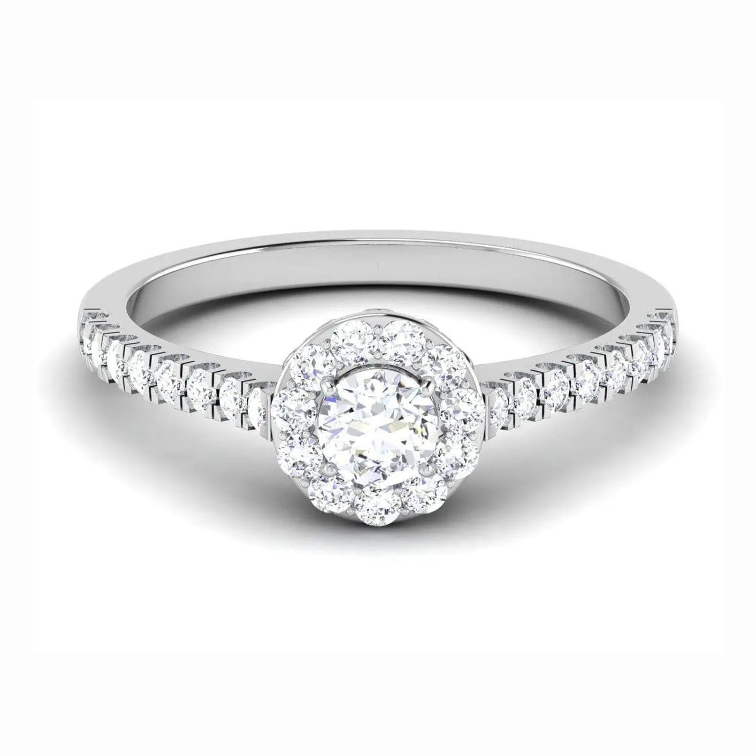 7.02 Carat Natural Round Brilliant Cut Engagement Ring with Hidden Hal –  Happy Jewelers
