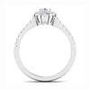 Jewelove™ Rings Full Halo Diamond Solitaire Engagement Ring for Women in Platinum JL PT 481
