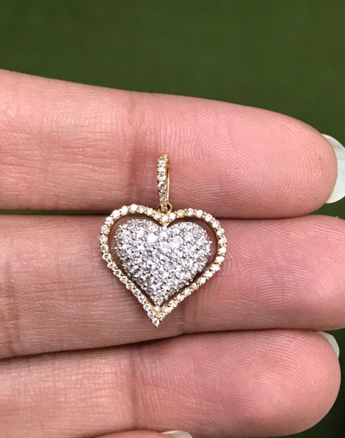 Gold Plated Heart Shape Pendant with Chain for Women