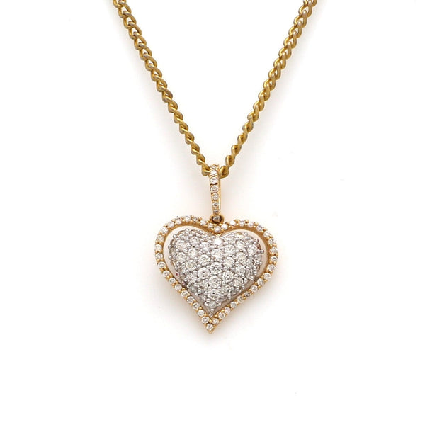 Jewelove™ Necklaces & Pendants Gold & Diamond Heart Pendant by Jewelove