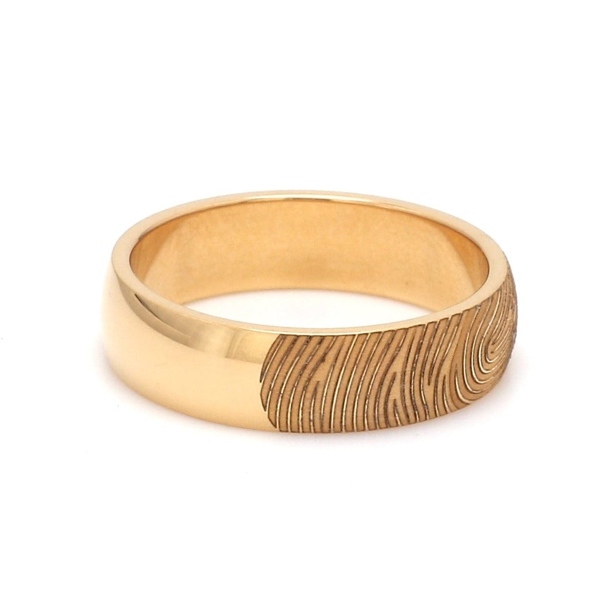 Jewelove™ Rings Gold Fingerprint Engraved Platinum Rings for Couples