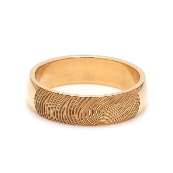 Jewelove™ Rings Gold Fingerprint Engraved Platinum Rings for Couples