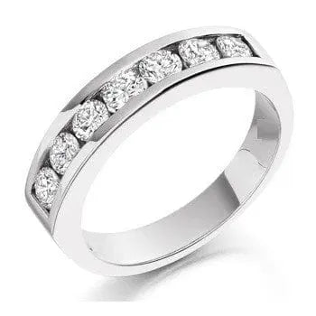 Vintage 18ct seven stone diamond eternity ring wedding band 0.70ct –  Vintage Jewel Box